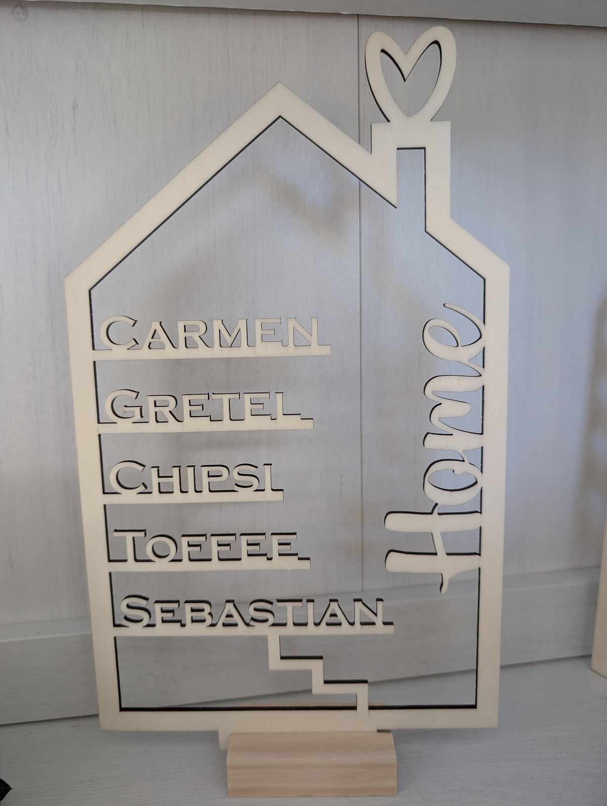 Familienschild - Haus