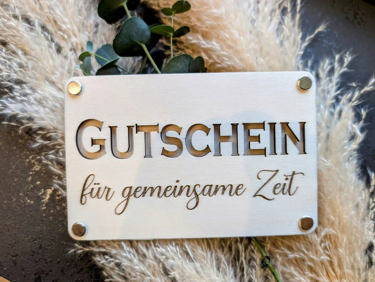 Holzumschlag für Geld und Gutscheine
