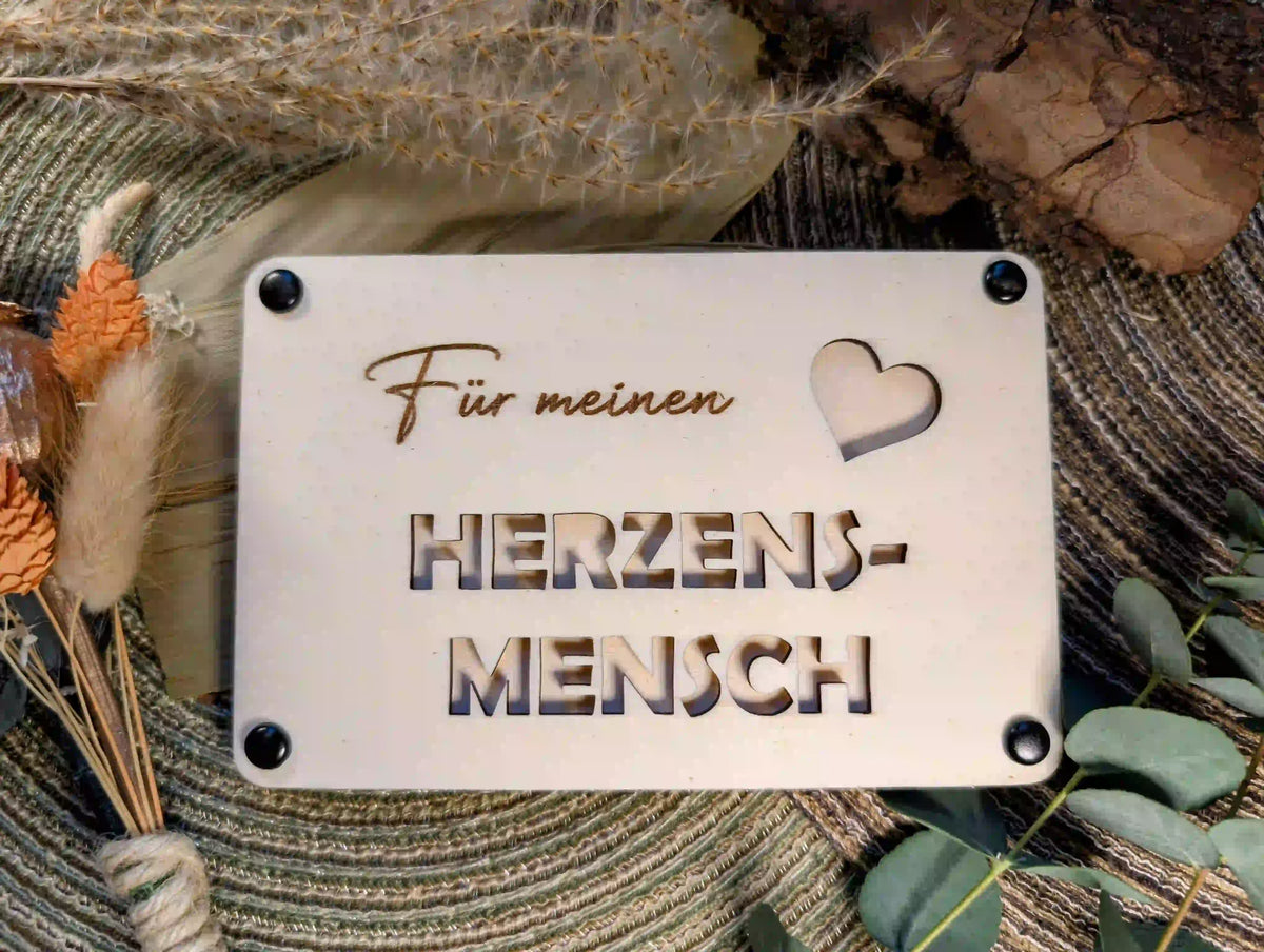 Holzumschlag für Geld und Gutscheine