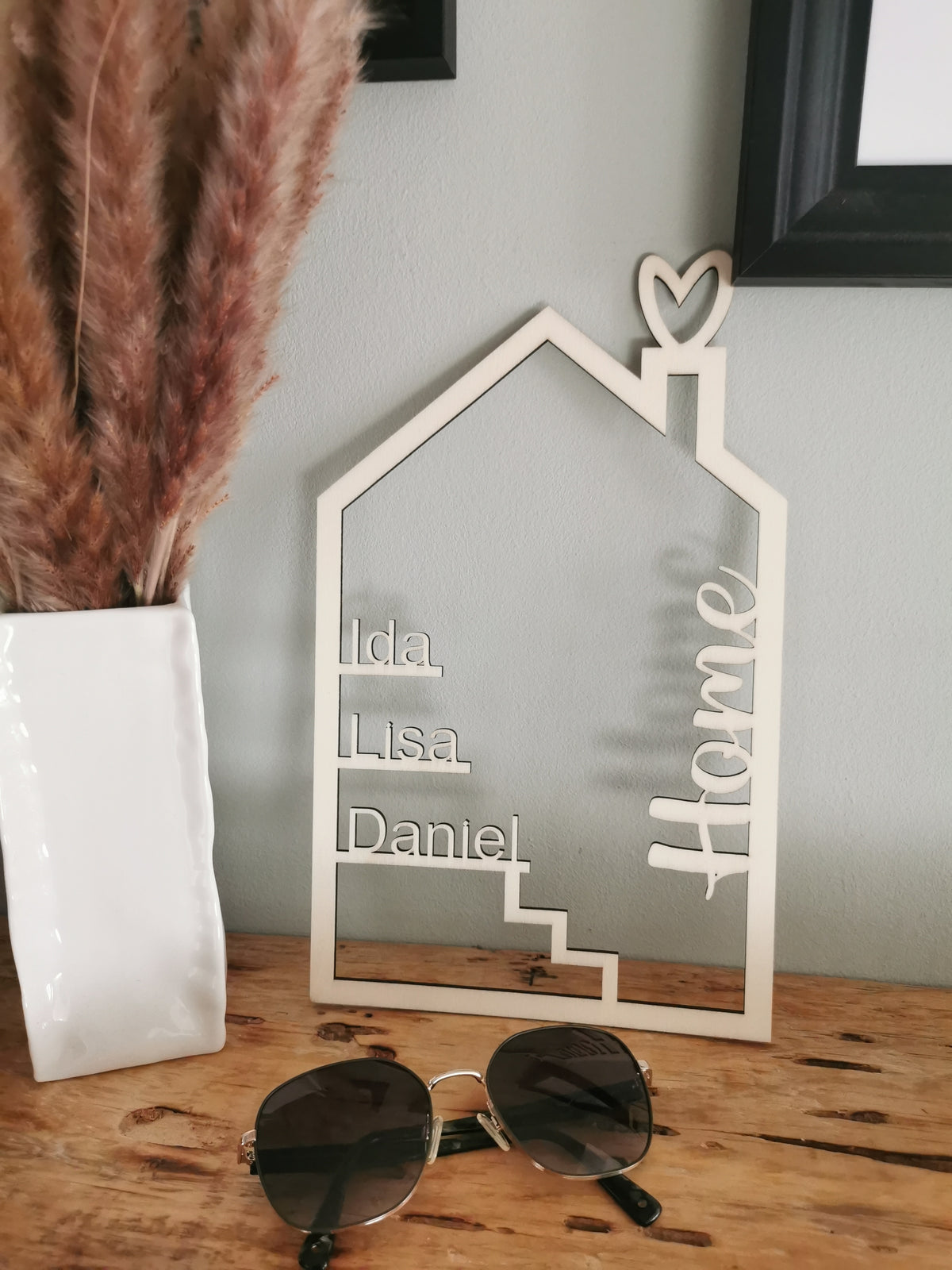 Familienschild - Haus