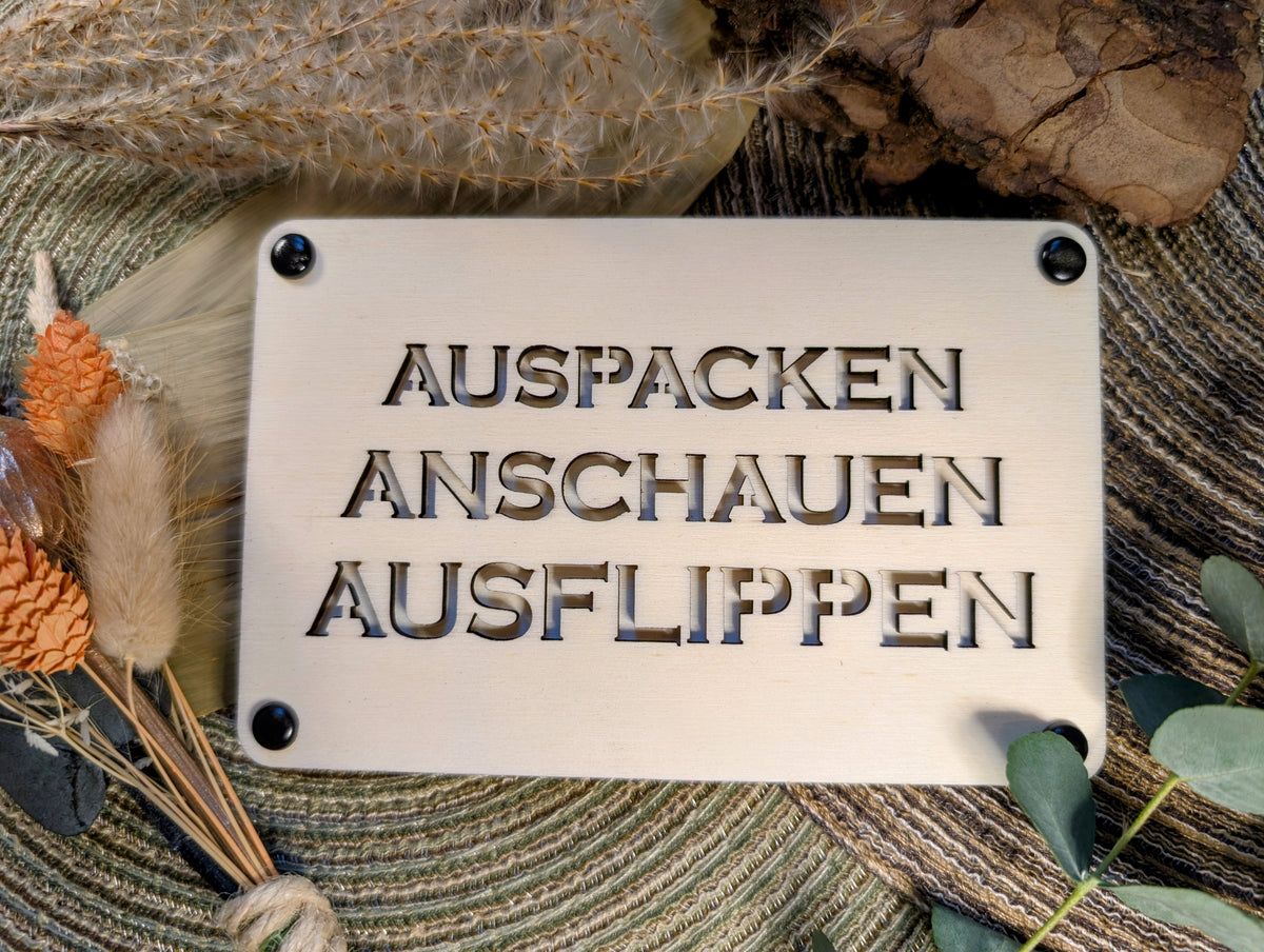 Holzumschlag für Geld und Gutscheine