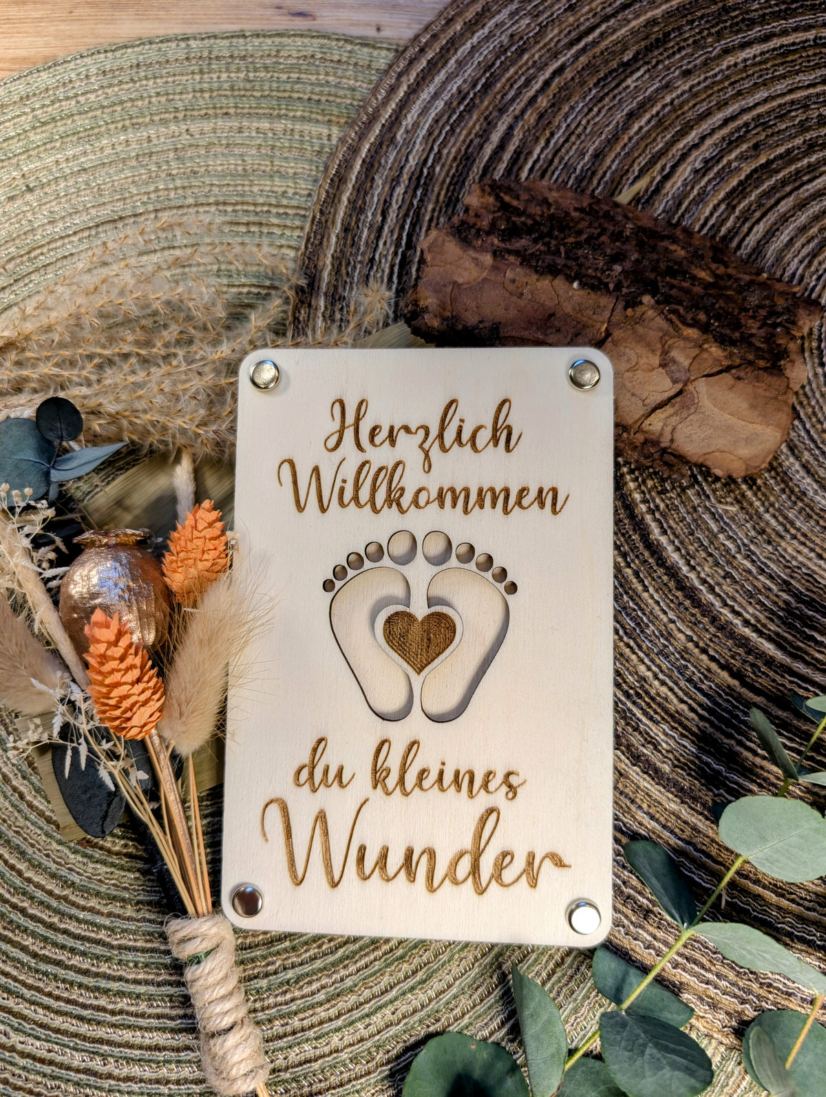 Holzumschlag für Geld und Gutscheine