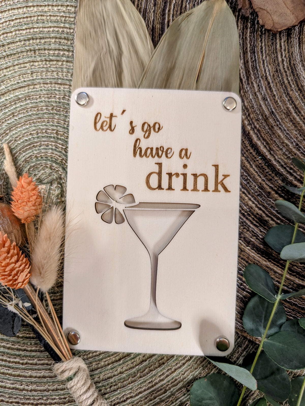 Holzumschlag für Geld und Gutscheine