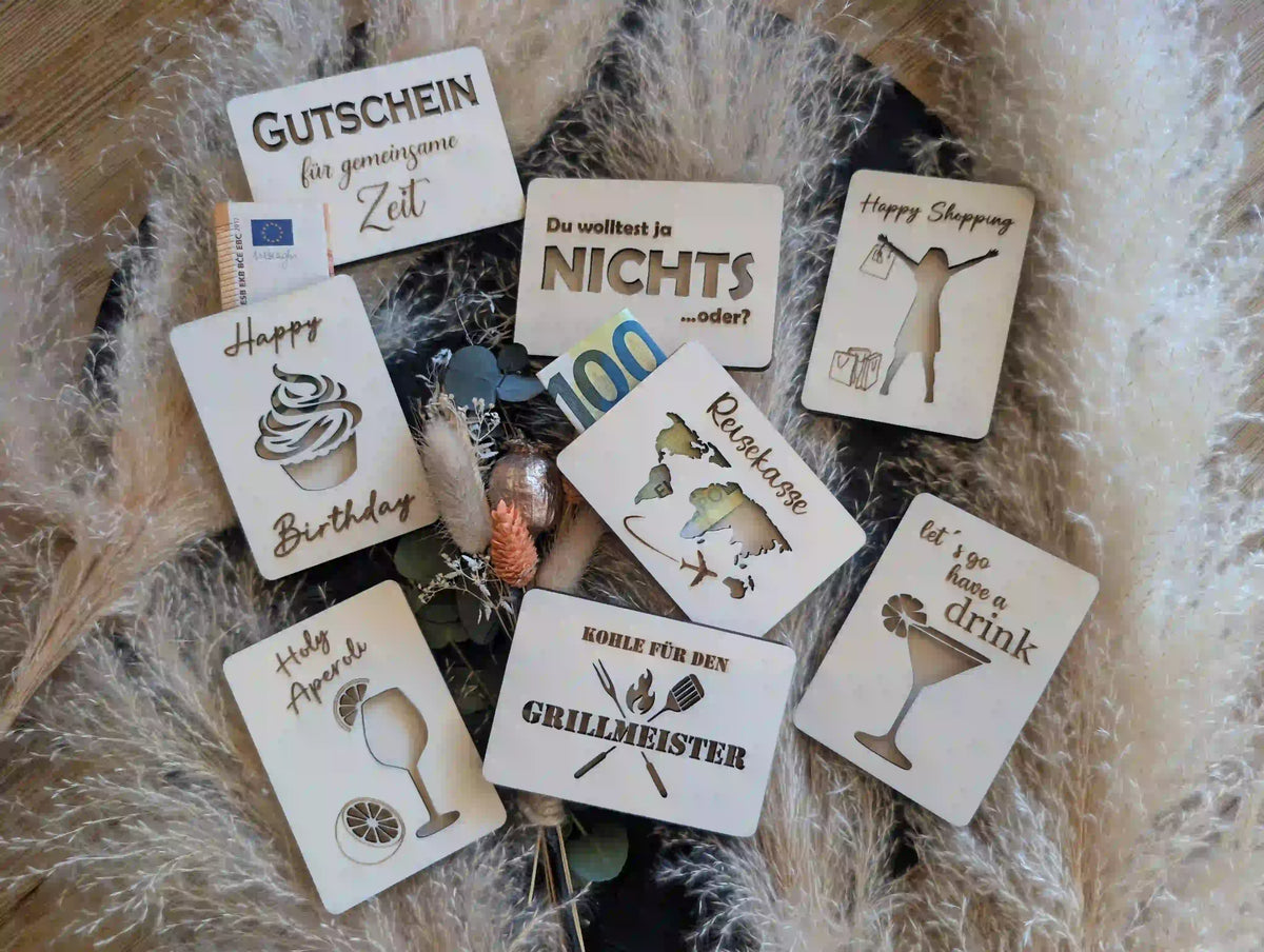 Geldbox aus Holz