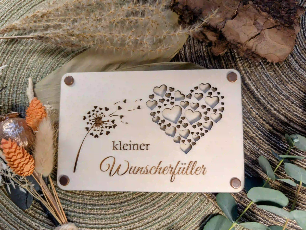 Holzumschlag für Geld und Gutscheine